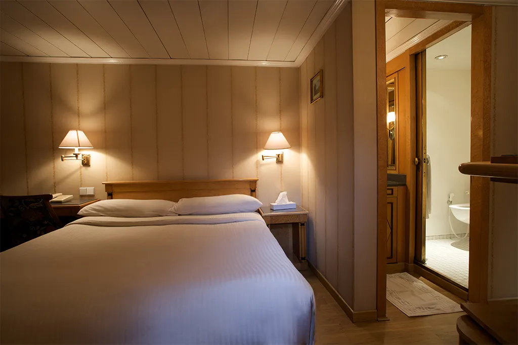 Cabin aboard the Champolion I Nile cruise